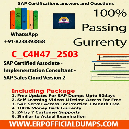 SAP Sales Cloud Version 2 Certification questions and answers US