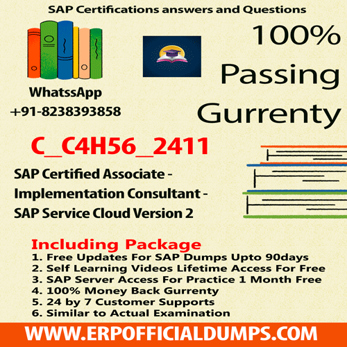 SAP Service Cloud Questions and answers C_C4H56_2411