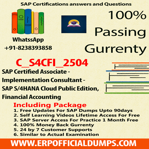 SAP S4 Hana Cloud Public Edition Financial Accounting C_S4CFI_2504