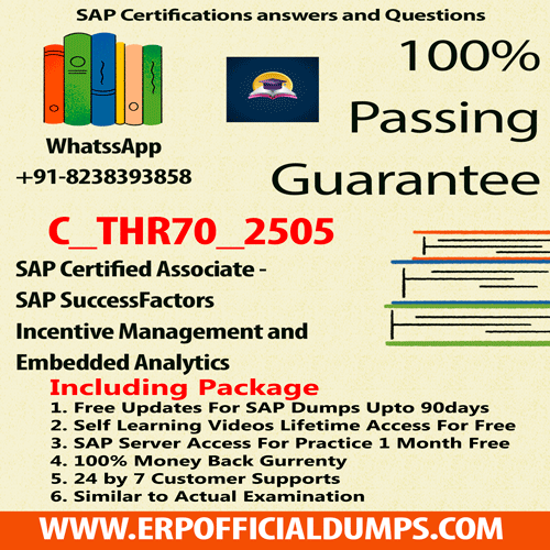 SAP SuccessFactors Incentive Management Certification C_THR70_2505