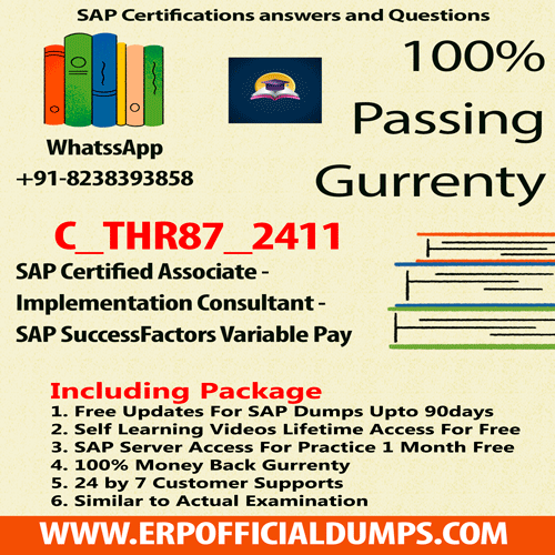 SAP SuccessFactors variable pay Certification C_THR87_2411