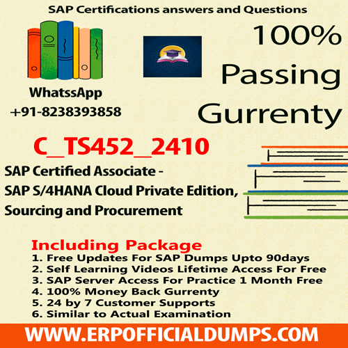 SAP S4 HANA MM Certification Exam questions C_TS452_2410